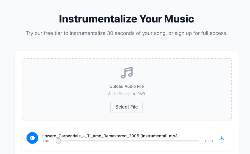 Instrumentalize Screenshot